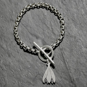 Crocus Bracelet - Silver Flower Jewellery UK Made