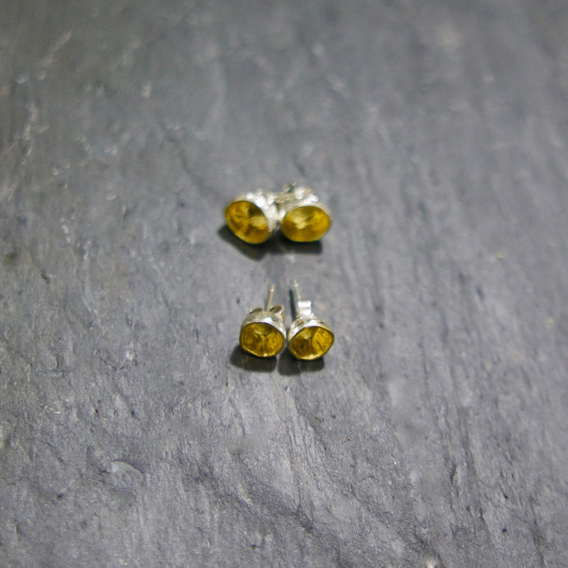 Acorn Tiny Silver Stud Earrings