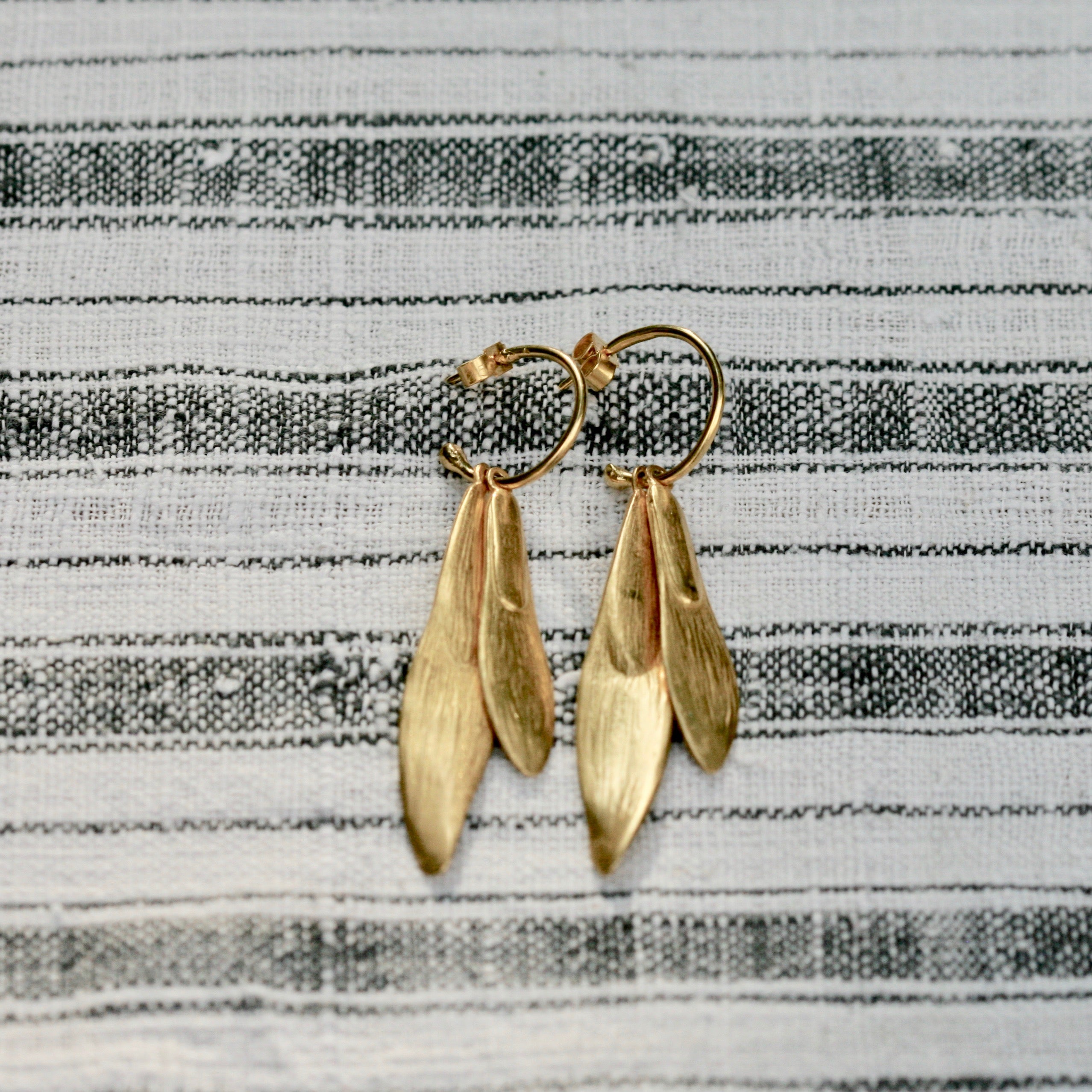 Ash Key Long Earrings Nature Inspired Jewellery Sally Wilcox