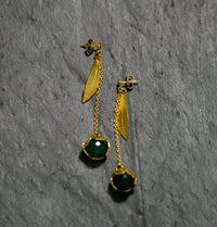 Buttercup and Facetted Stone Earrings