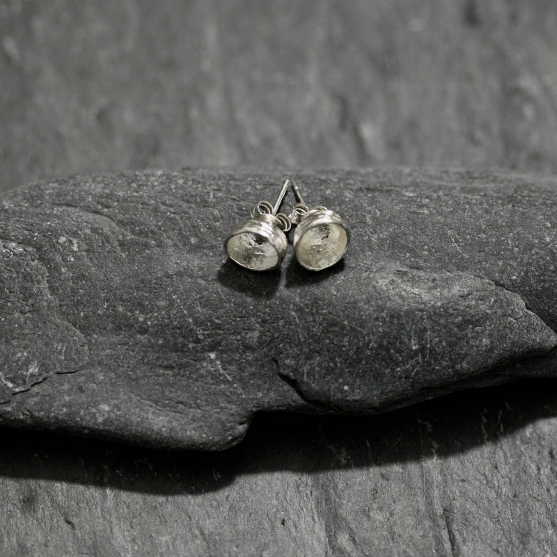 Acorn Tiny Silver Stud Earrings