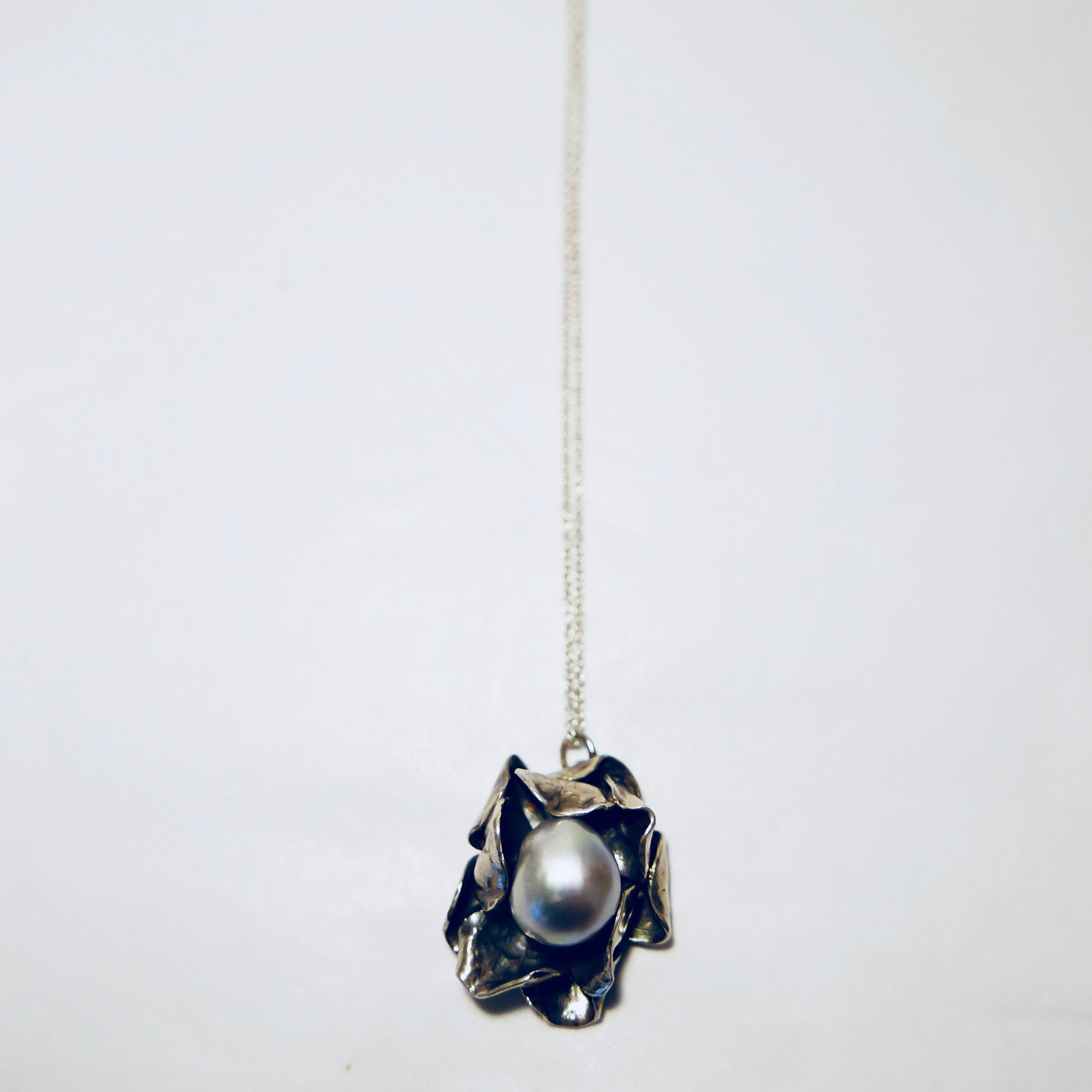 Rambling Rose & Pearl Necklace - Floral Jewellery | Sally Wilcox